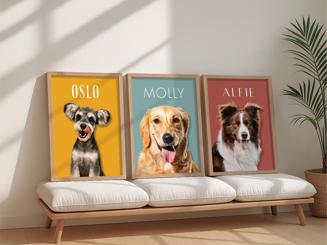 Custom Pet Portrait Personalized Memorial Art Print