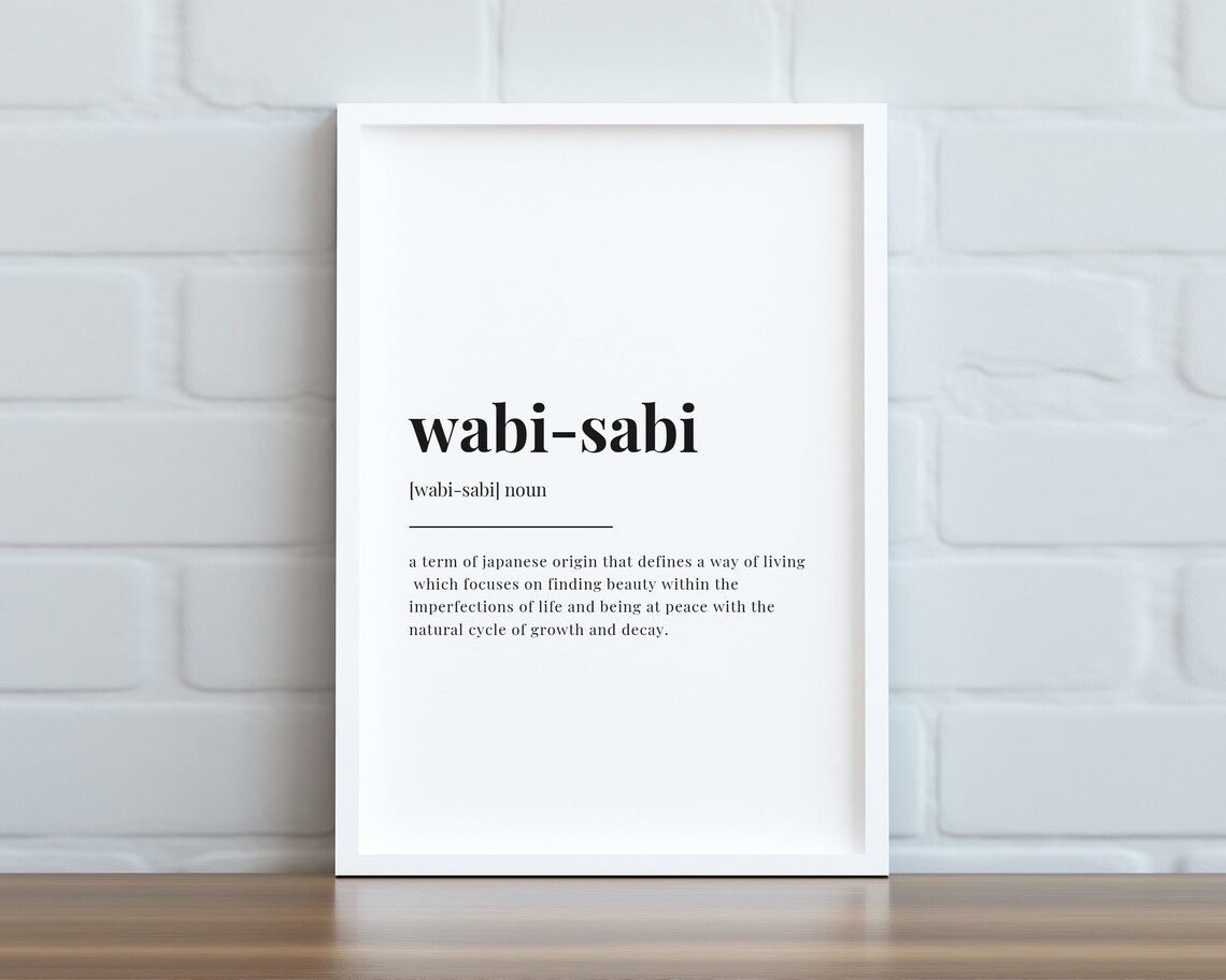 Wabi Sabi Definition Art Print, Japanese Typography - Image 2