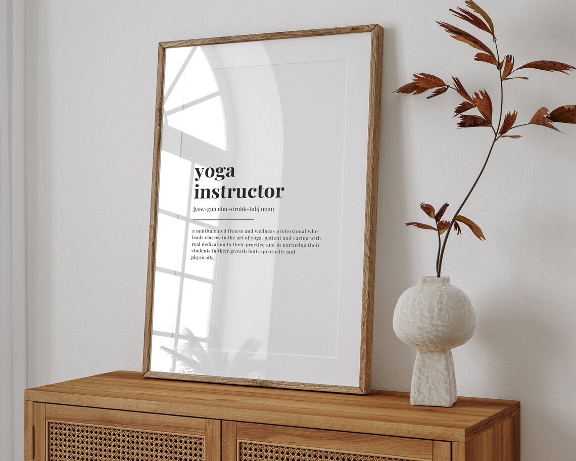Yoga Instructor Definition Meaning, Wall Decor - Image 3