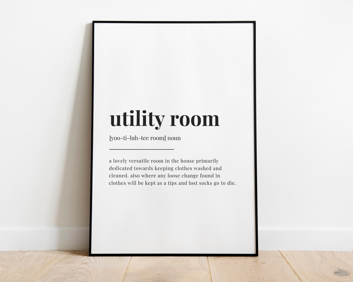 Utility Room Definition Meaning Wall Art Definition Print Home Decor Instant - Image 2