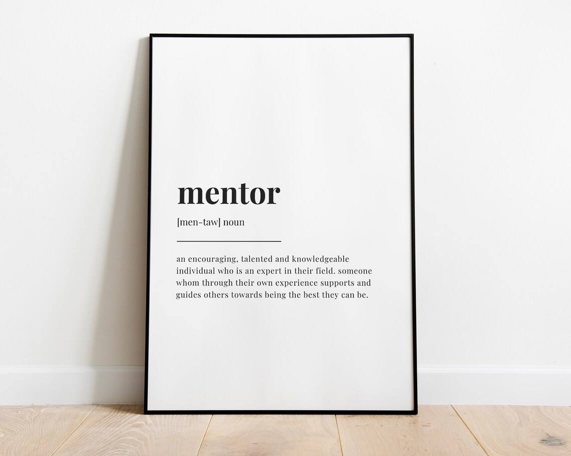 Mentor Definition Typography Print, Teacher Gift - Image 3