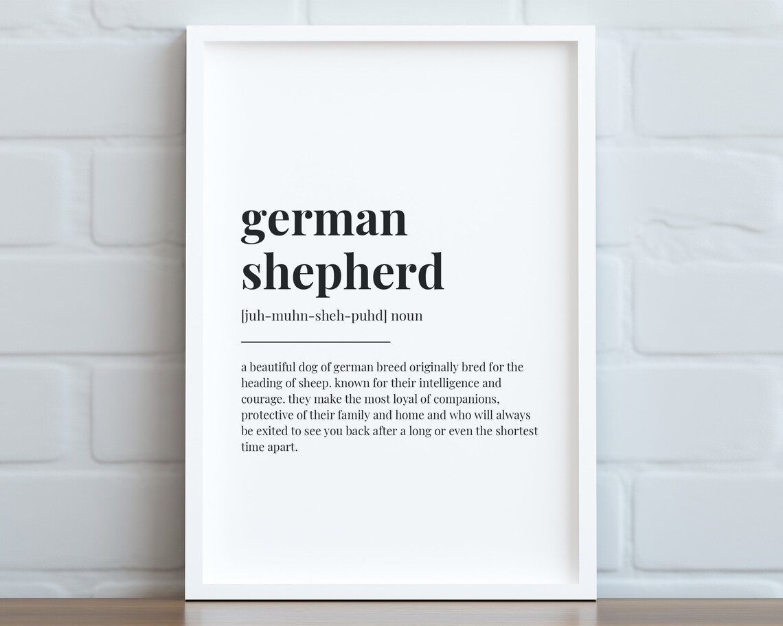 German Shepherd Definition Meaning Quote Print - Image 3