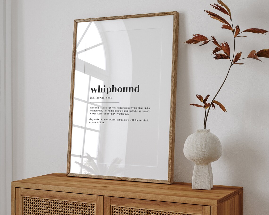Whiphound Definition Art Print, Dog Lover Gift - Image 3