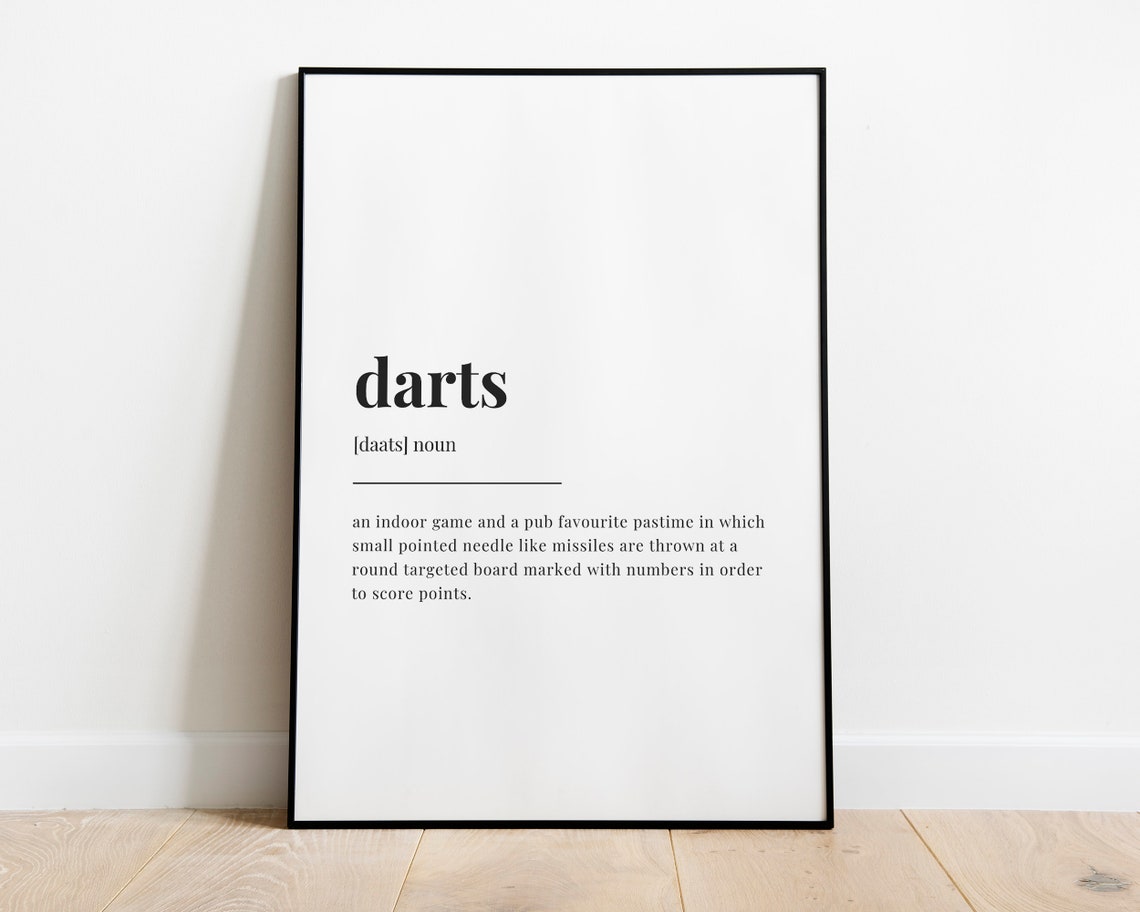 Darts Definition Typography Art Print for Game Room - Image 3