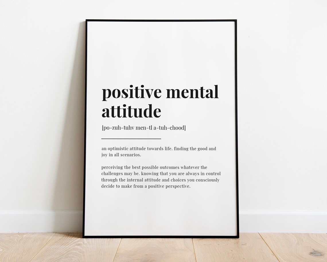 Positive Mental Attitude Quote, Typography Art Print - Image 3