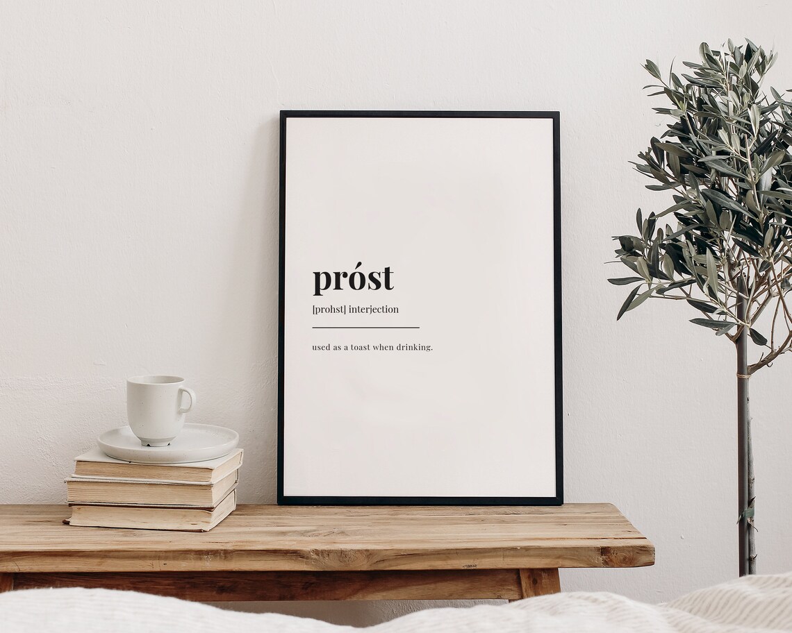 Prost Definition Meaning Typography Quote - Image 3