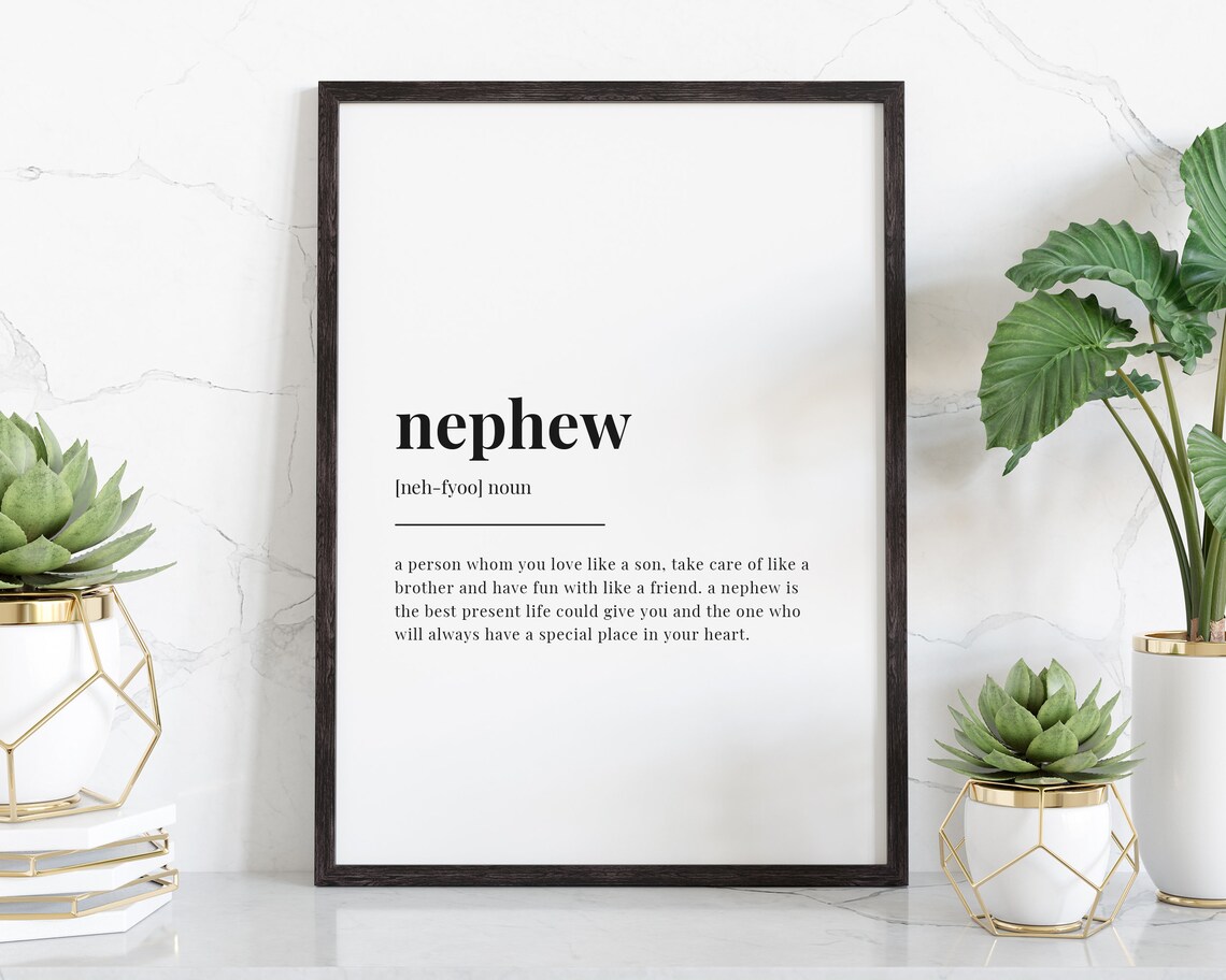 Nephew Definition Meaning Quote Print - Image 2