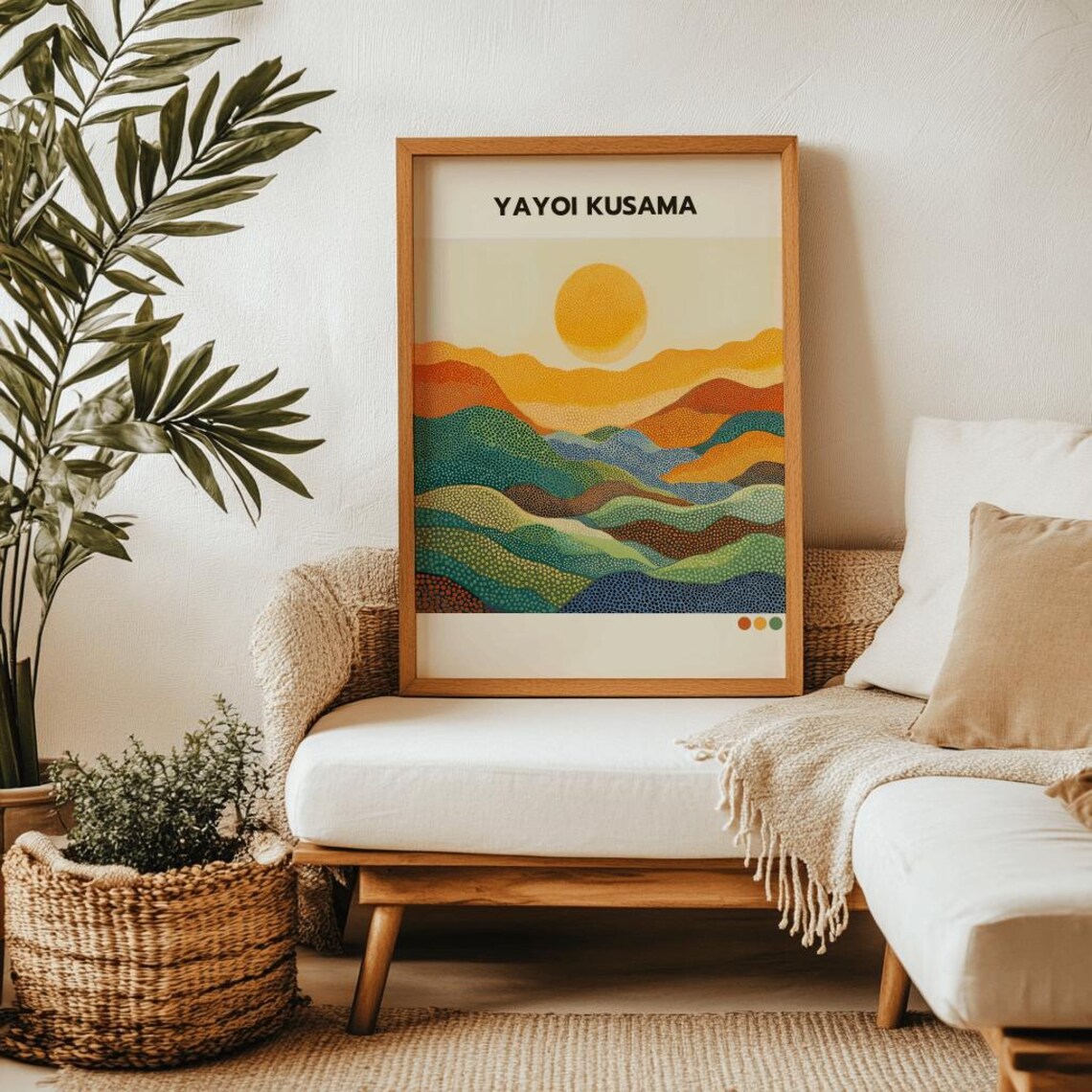 Yayoi Kusama Wave Print, Japandi Art Poster - Image 3