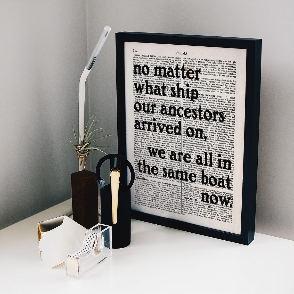 No Matter What Ship Our Ancestors Arrived On Same Boat Quote Poster - Image 2