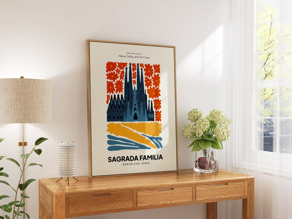 Sagrada Familia Spain Poster Sagrada Familia Barcelona Spain Print Sagrada Familia Travel Poster Sagrada Familia Exhibition Trendy Art - Image 5