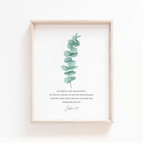 Joshua 1 9 Be Strong And Courageous, Poster