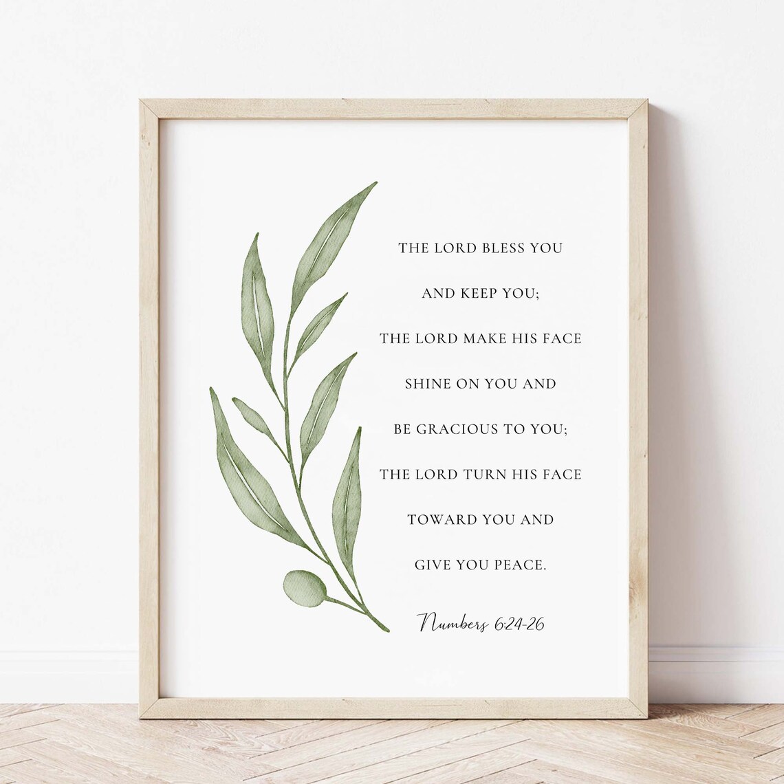 The Blessings Numbers 624-26 Bible Verse, Botanical - Image 2