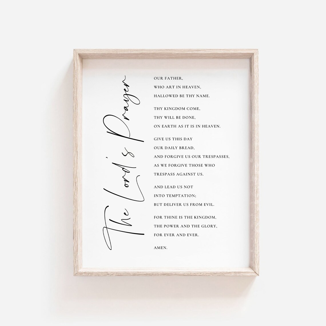 The Lord's Prayer Scripture Sign, Farmhouse Art Print - Image 2