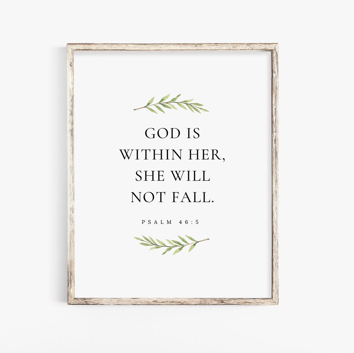 Psalm 46:5 Bible Verse Botanical Scripture Print - Image 2