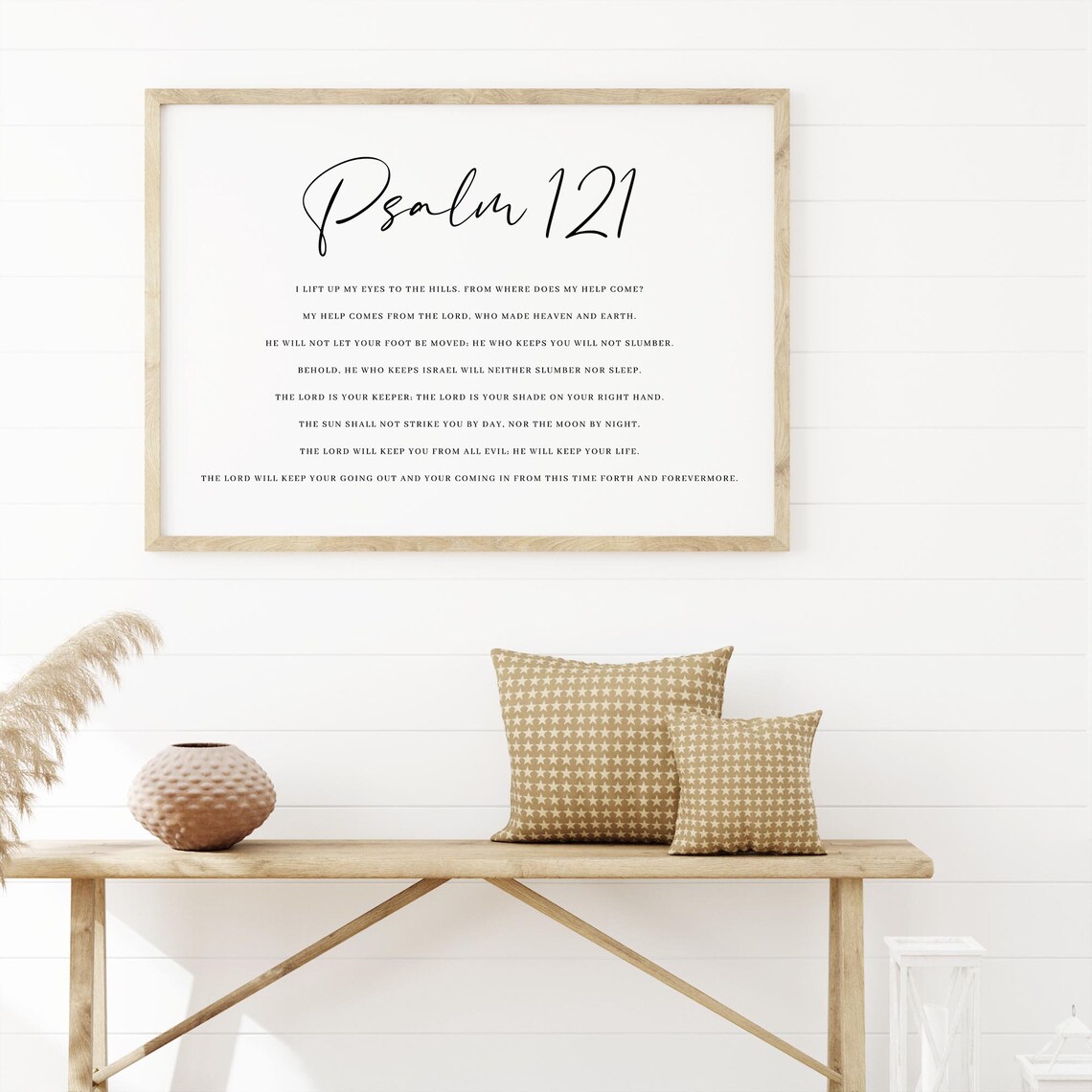 Psalm 121 I Lift Up My Eyes To The Hills Full Text Scripture Poster - Image 2