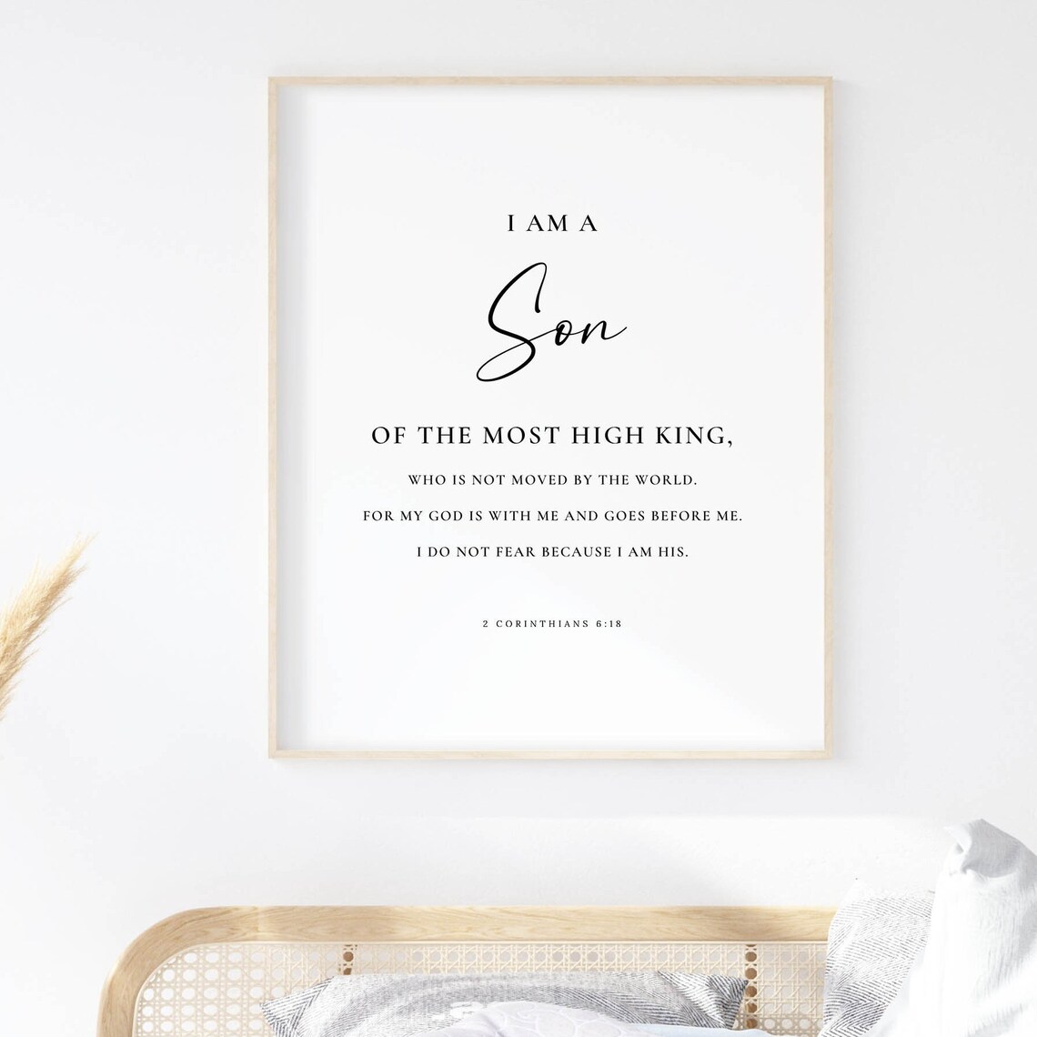 I Am A Son Of A King, Minimal Scripture Sign - Image 2