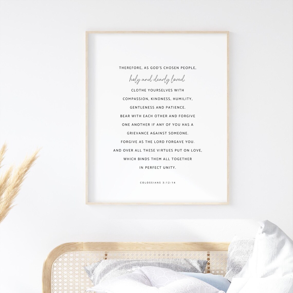 Colossians 3:12-14 Scripture Art Print, Compassion - Image 2