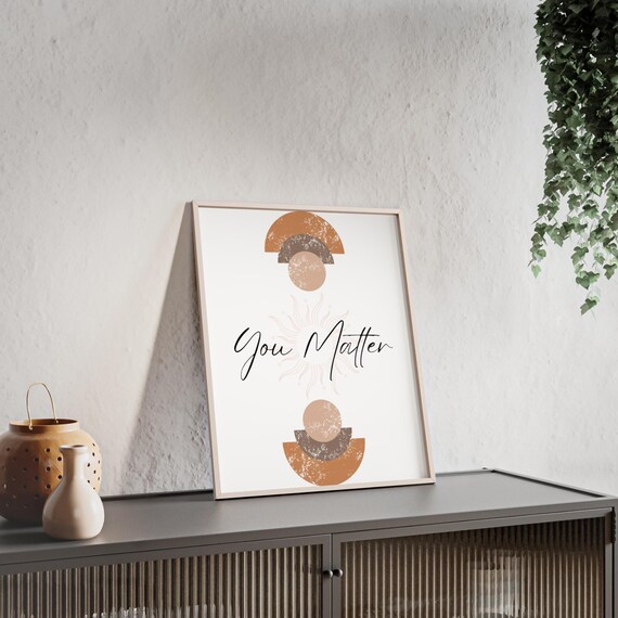 You Matter Boho Terracotta Arches Sun Minimalist Affirmation Poster