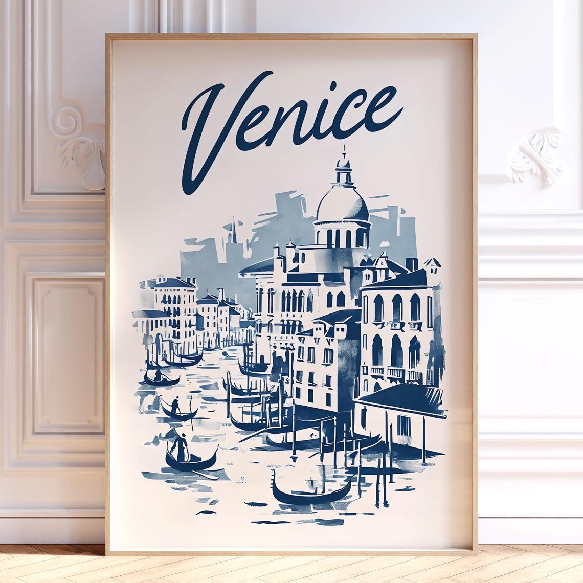 Venice Italy Retro Travel Poster Print