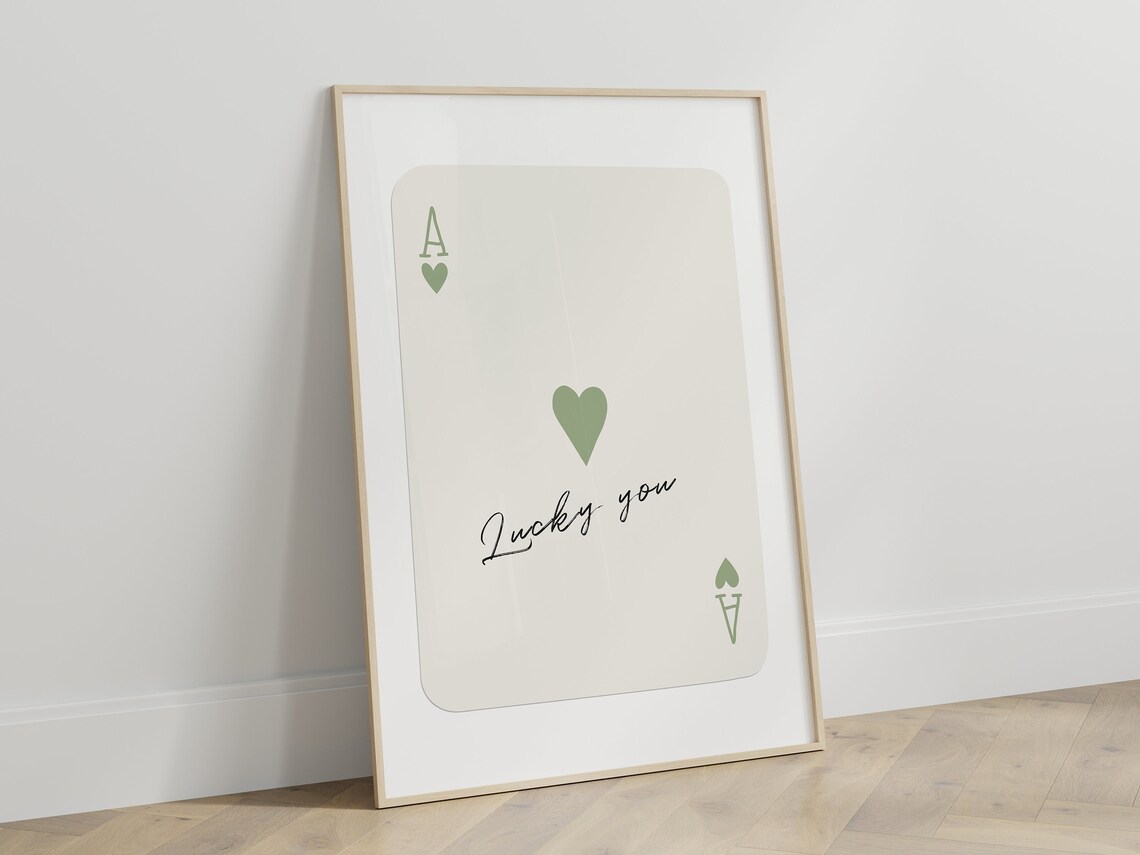 Ace Of Hearts Retro Trendy Aesthetic Poster - Image 3