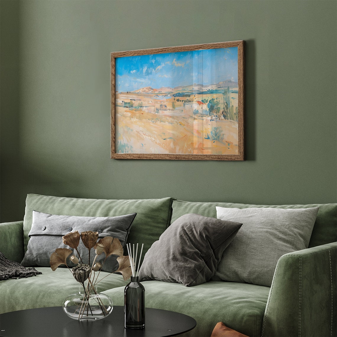 Desert Southwest Landscape Frame TV Art Blue Sky Ochre Fields Poster - Image 8