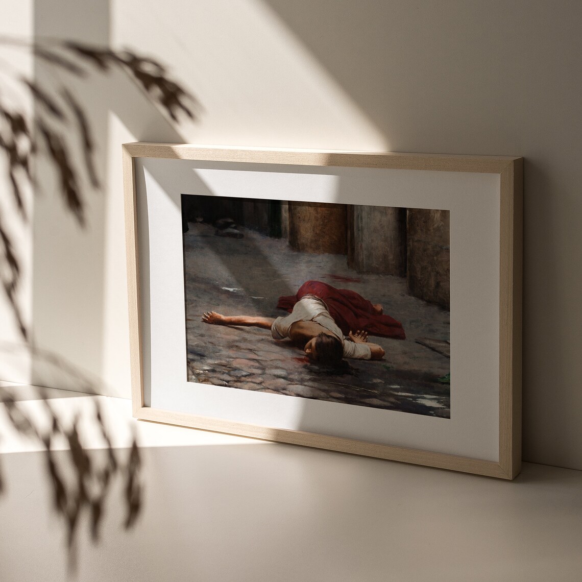 Moody Dark Alley Fallen Woman Dramatic Oil Painting Dark Academia Poster - Image 5