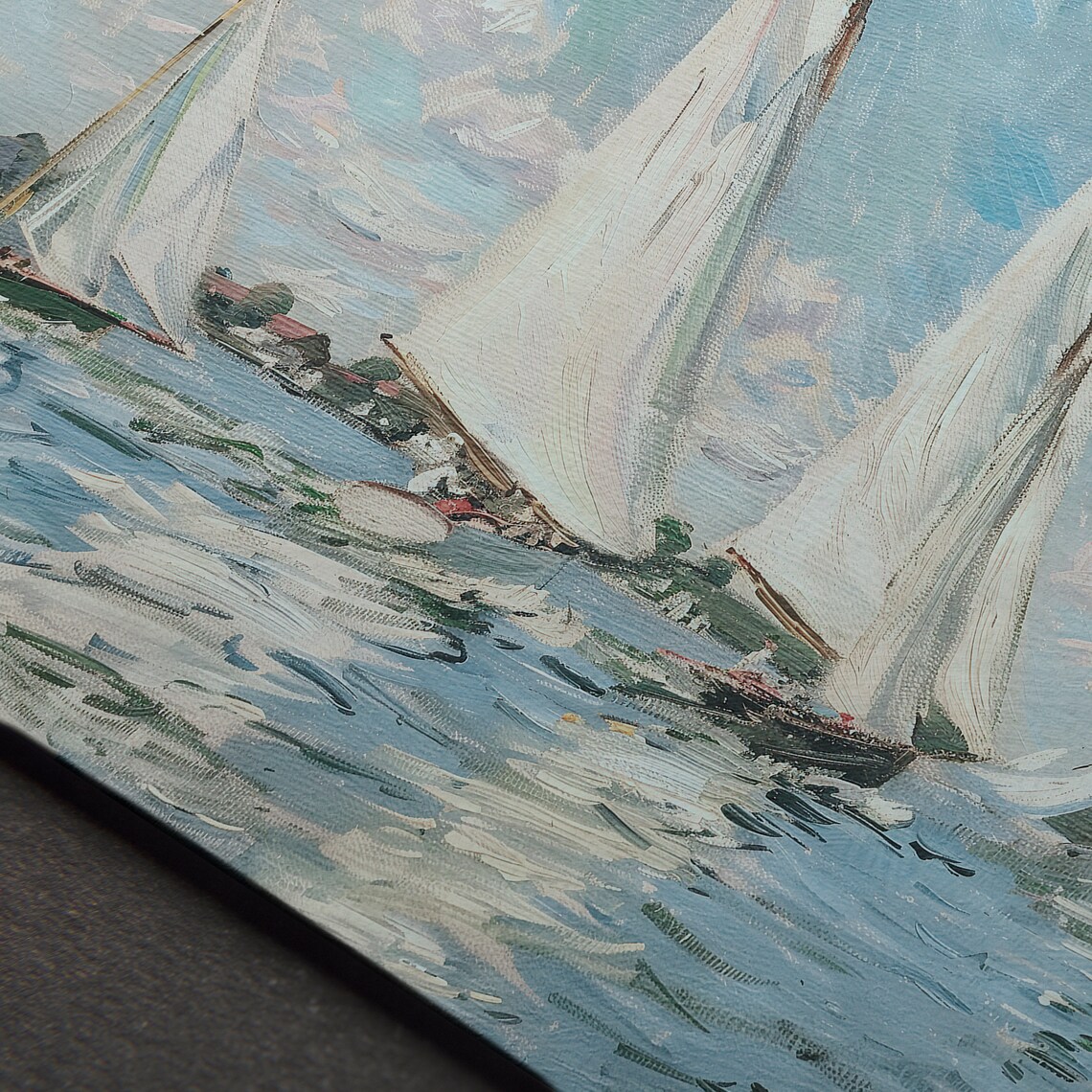 Sailboat Regatta Race Impressionist Vintage Seascape Painting Poster - Image 6
