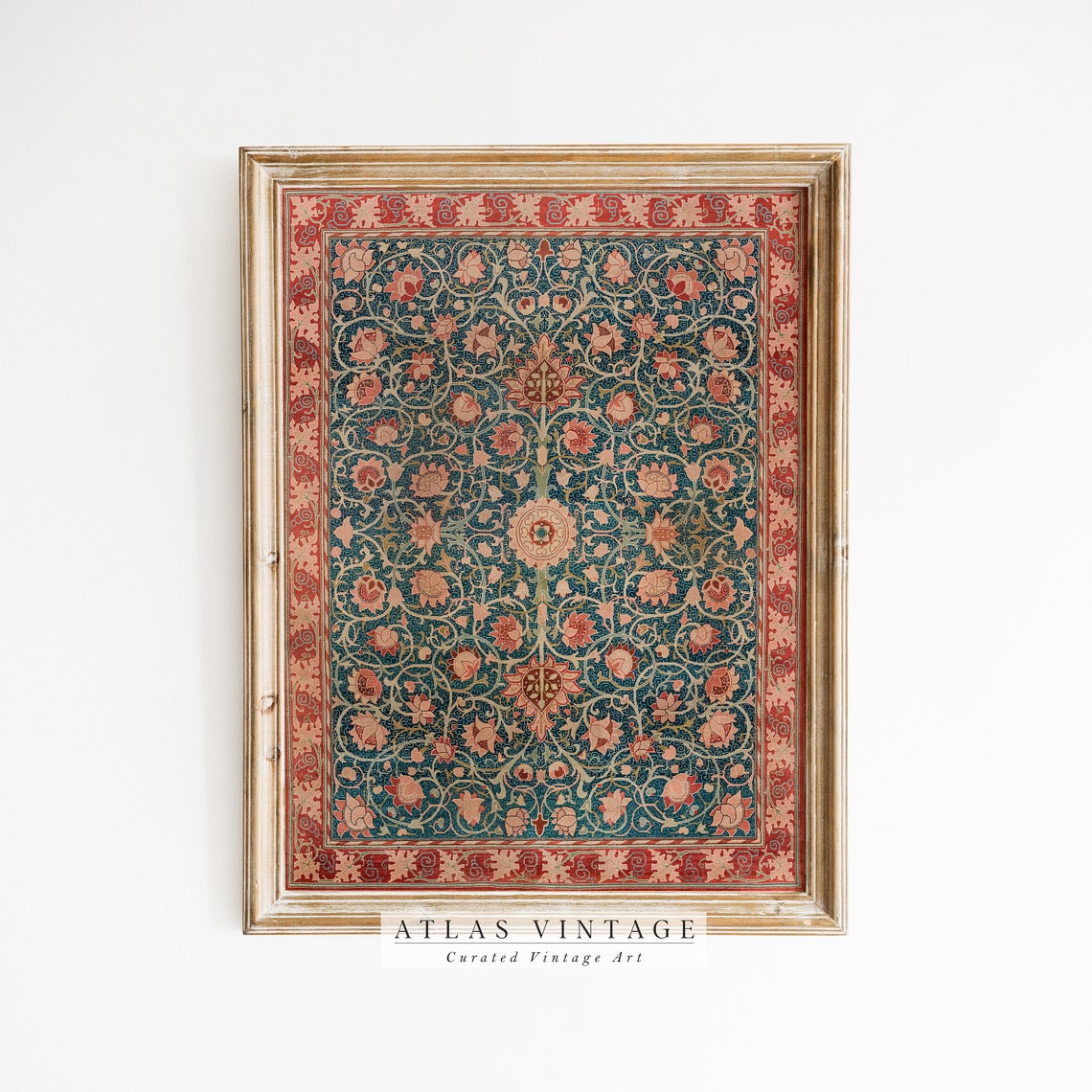 William Morris Antique Rug Tapestry Floral Wall Hanging Poster
