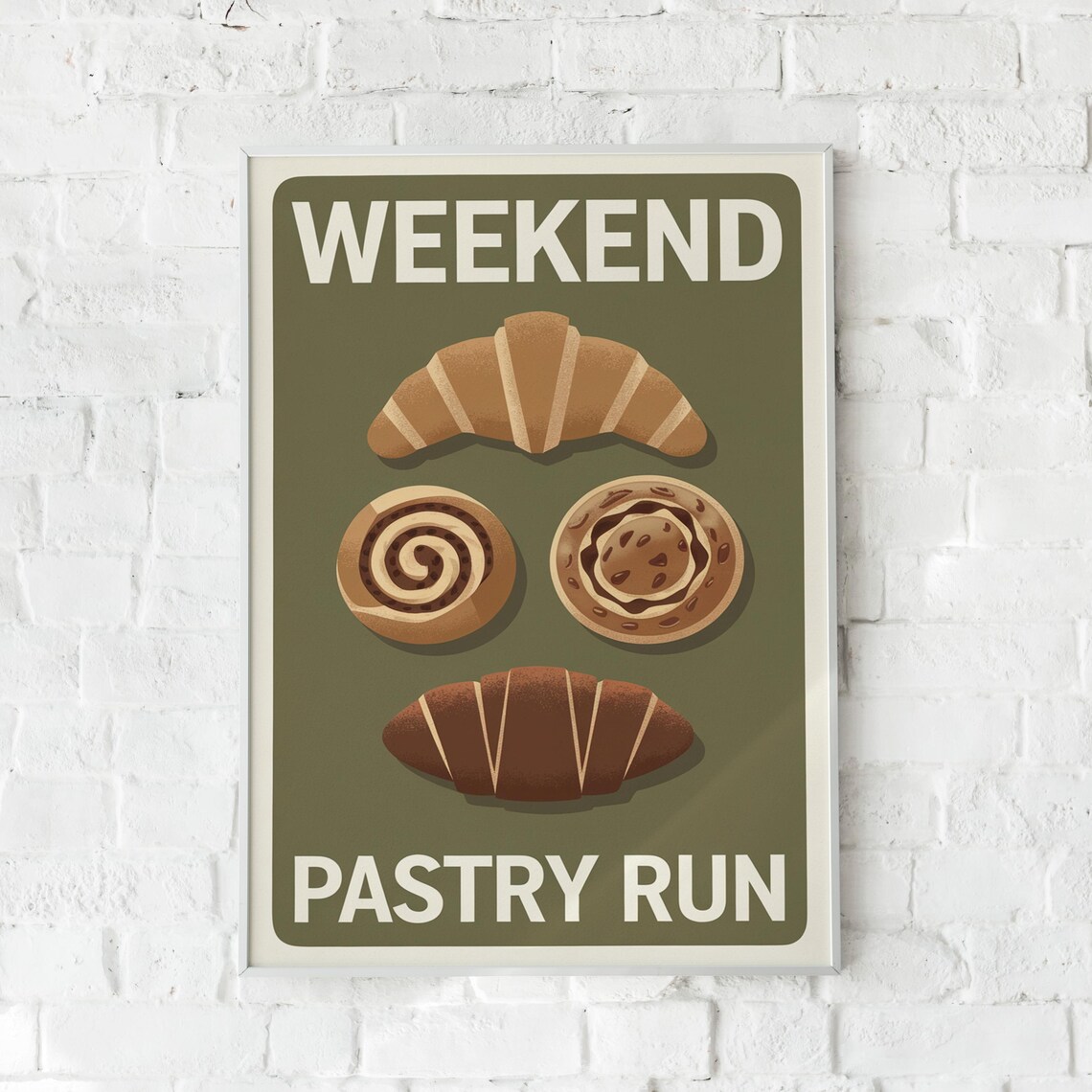 Weekend Pastry Run, Minimalist Kitchen Art Print - Image 6