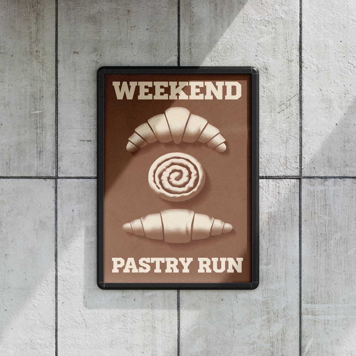 Weekend Pastry Run, Minimalist Kitchen Bakery Art Print - Image 2