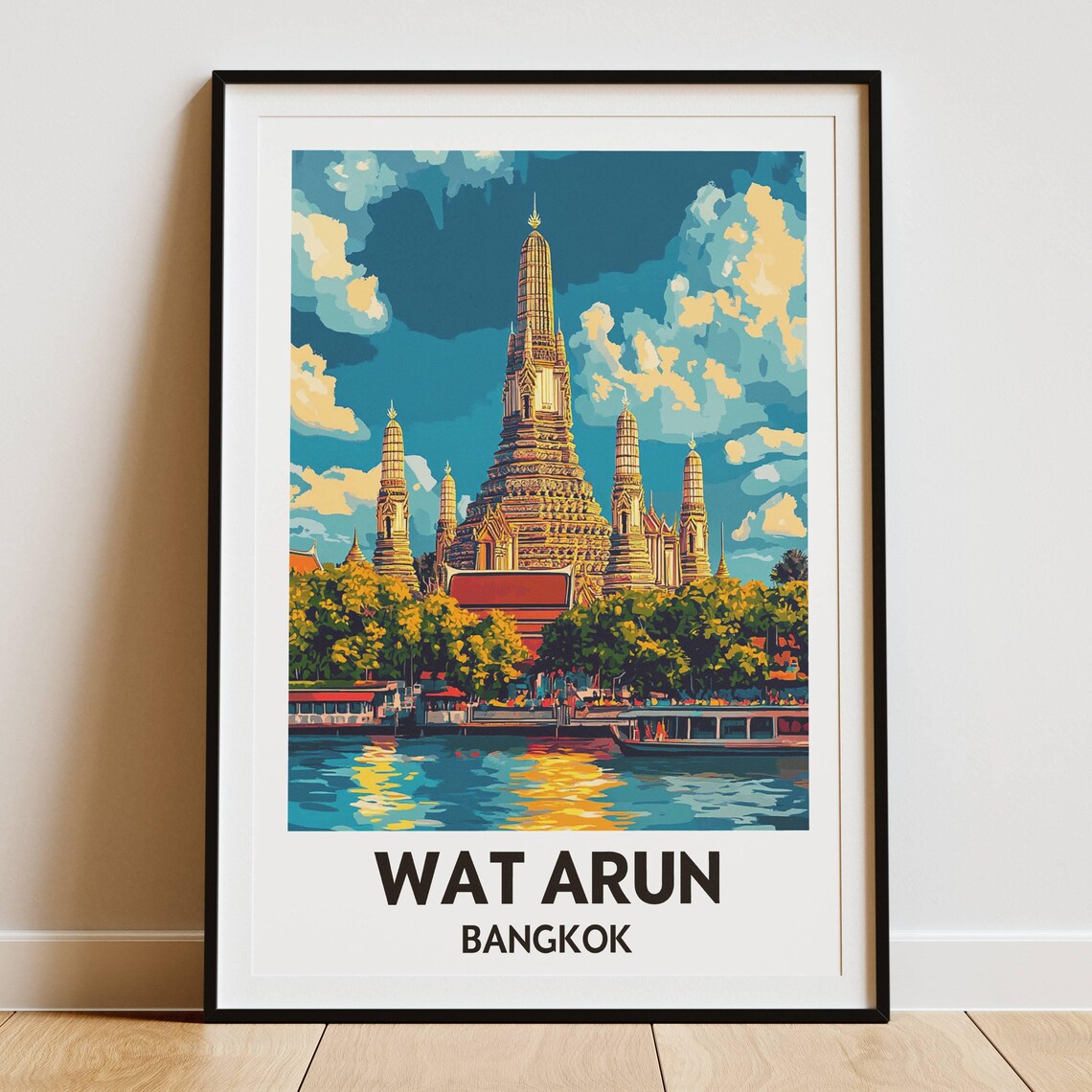 Wat Arun Temple Bangkok, Thailand Travel Poster - Image 5