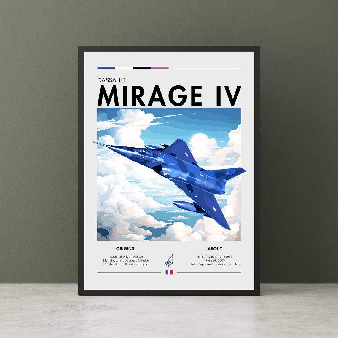 Dassault Mirage IV French Supersonic Strategic Bomber Poster