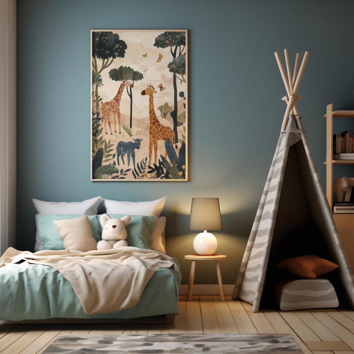 Safari Giraffe Jungle Nursery Decor, Poster - Image 3