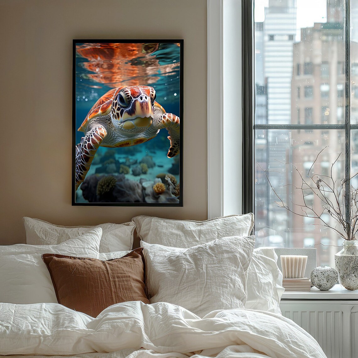 Deep Sea Turtle Art Print, Nursery Room Decor - Image 3