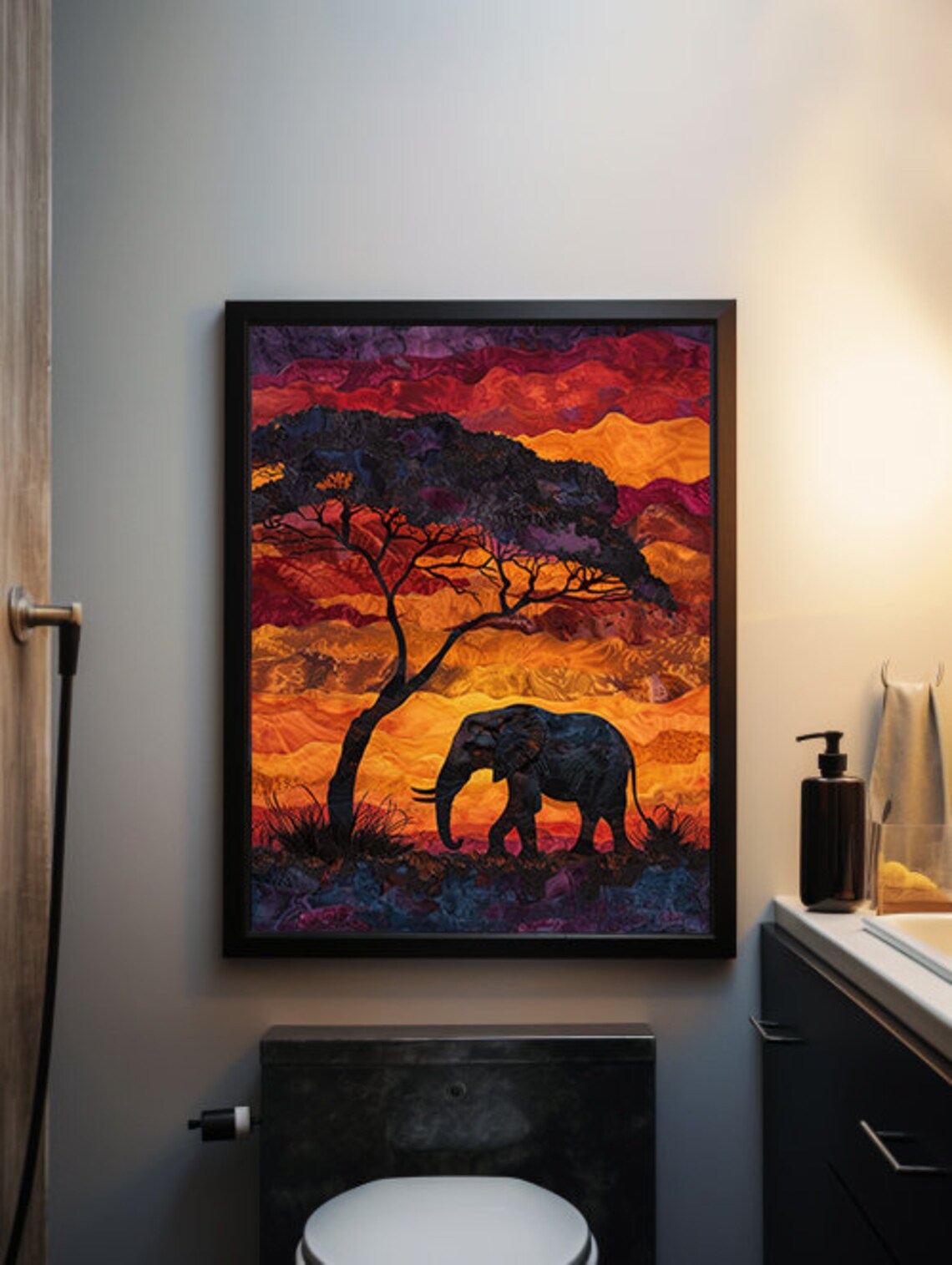 African Elephant Art Print, Wildlife Wall Decor - Image 5