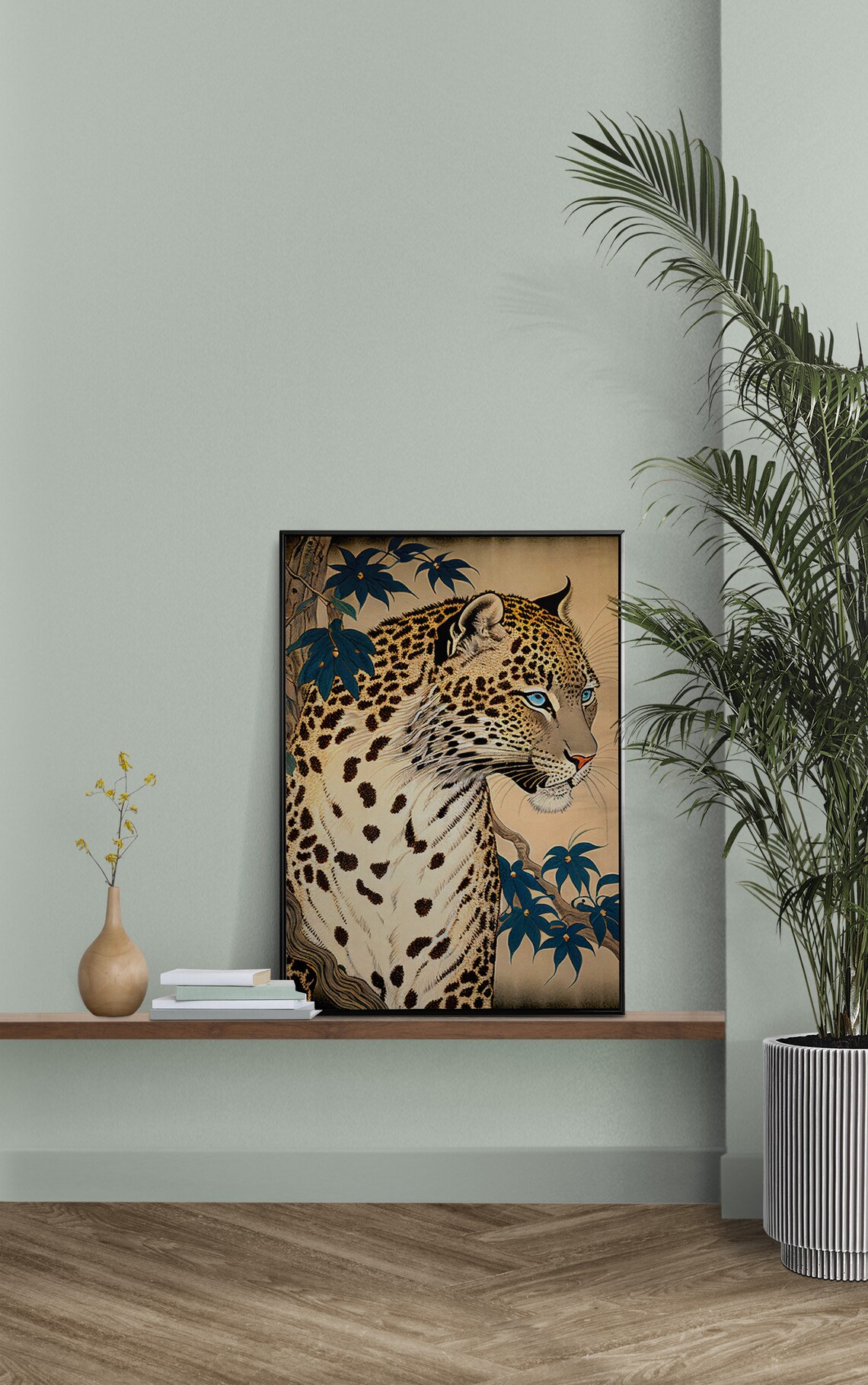 Leopard Japanese Ukiyo-E Art Print Poster - Image 2