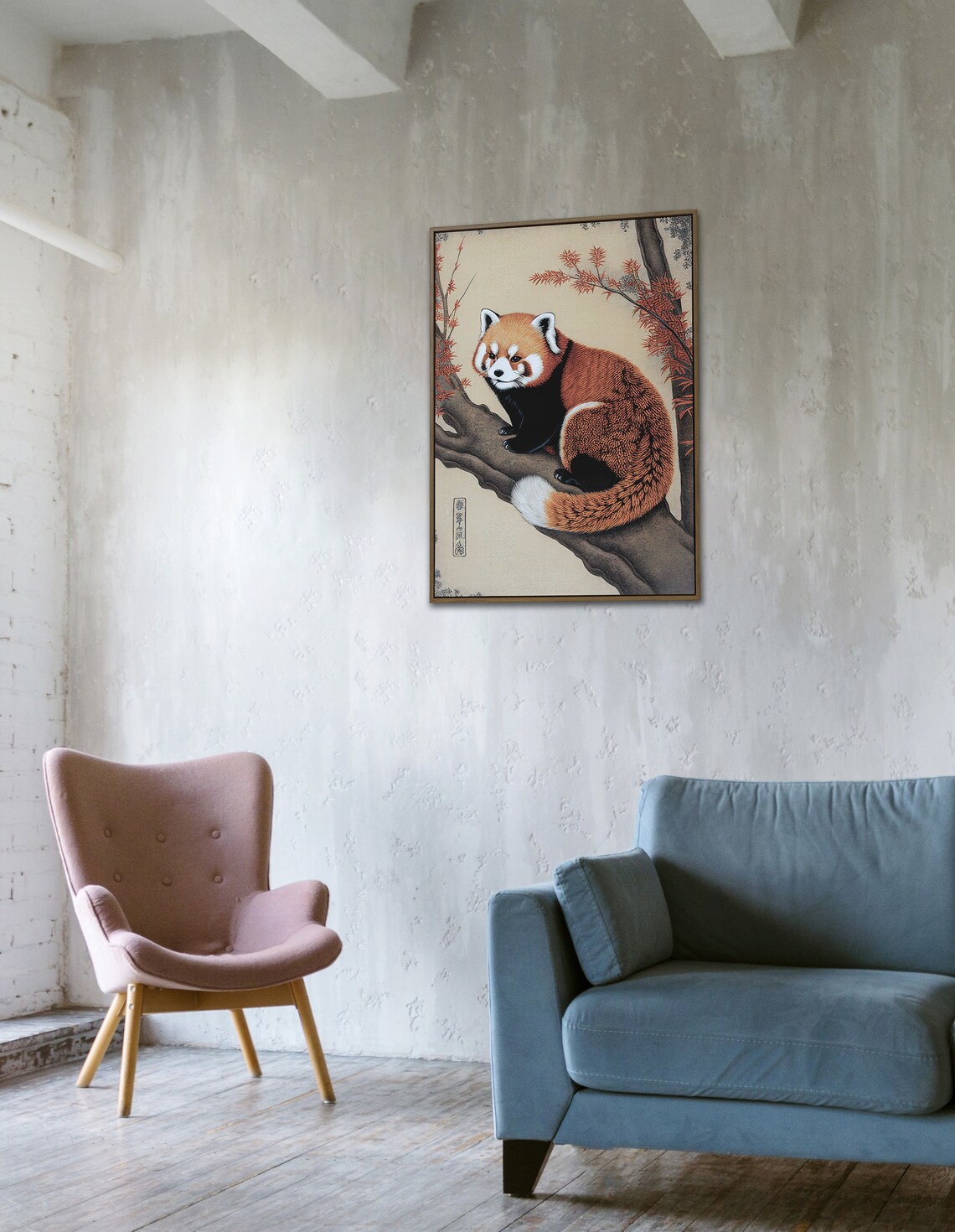 Red Panda Japanese Ukiyo-E Poster, Animal Art Print - Image 4