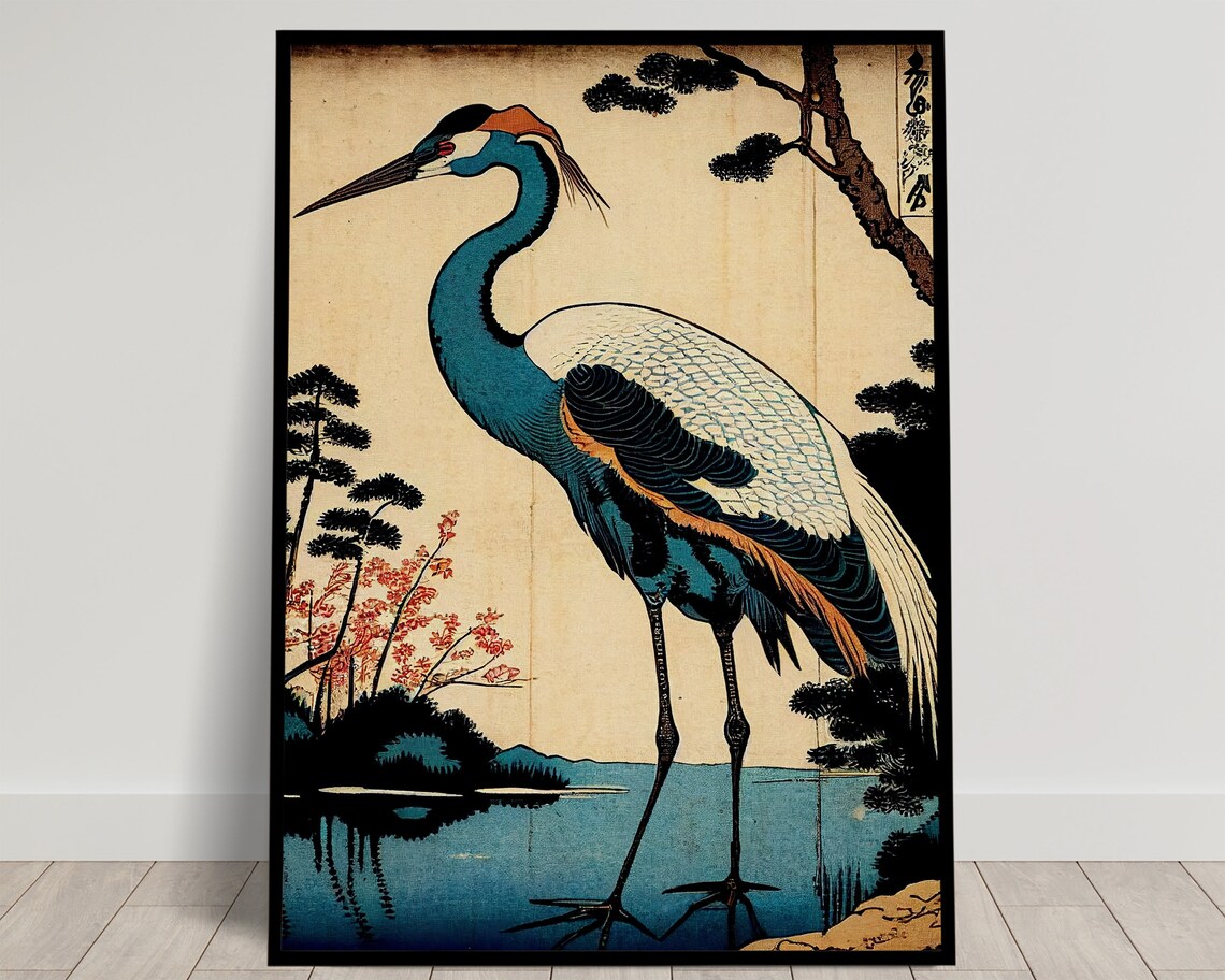Ash Crane Japanese Art Style Poster