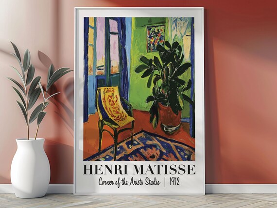 Henri Matisse Corner Of The Artists Art Print Modern Matisse Inspired Poster Art Gallery Matisse Minimalist Wall Decor Matisse Art