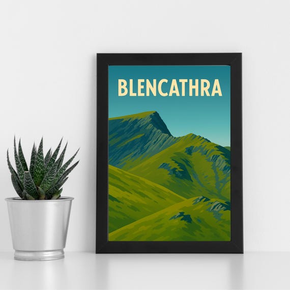Blencathra Print Artwork L Lake District Mountain Custom Poster Postcard Framed Greeting Card Portrait