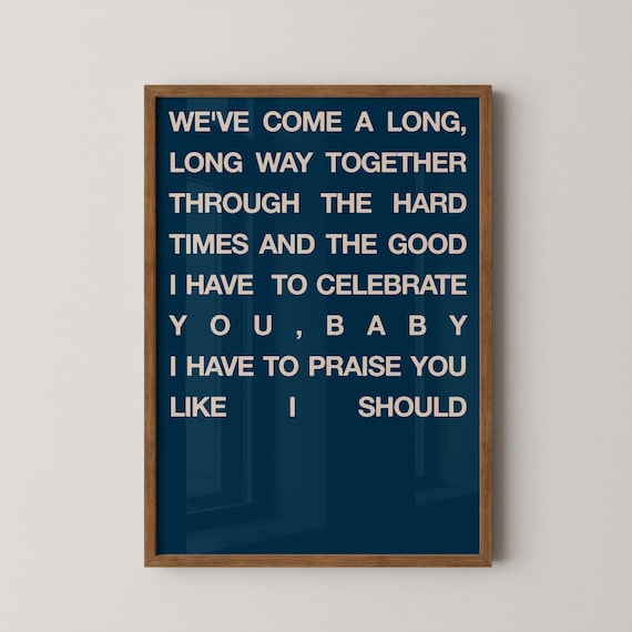 Praise You Indie Music Poster, Britpop Room Decor