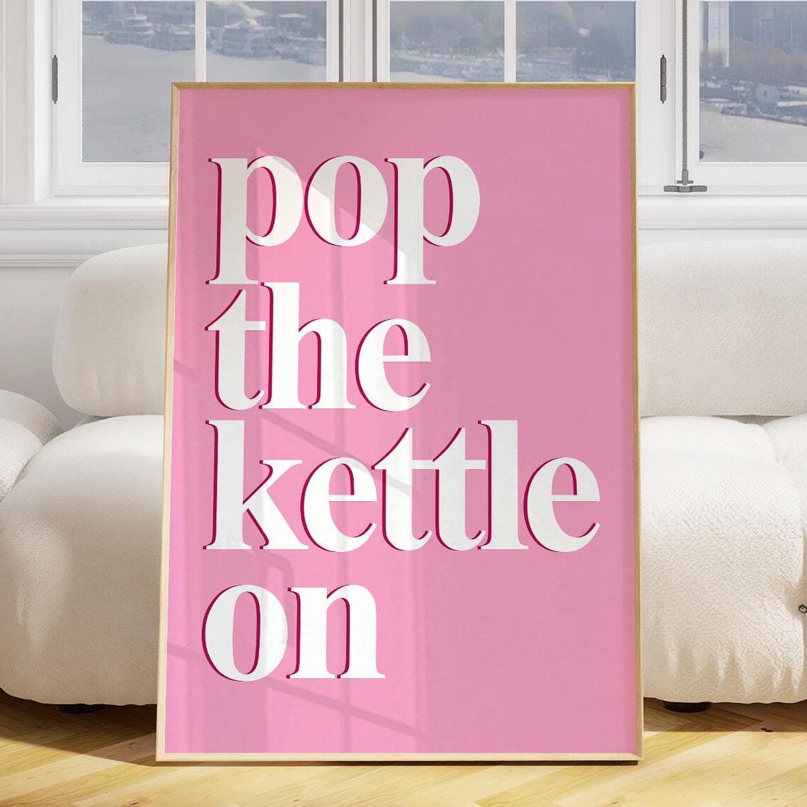 Pop The Kettle On, Colourful Kitchen Art Print