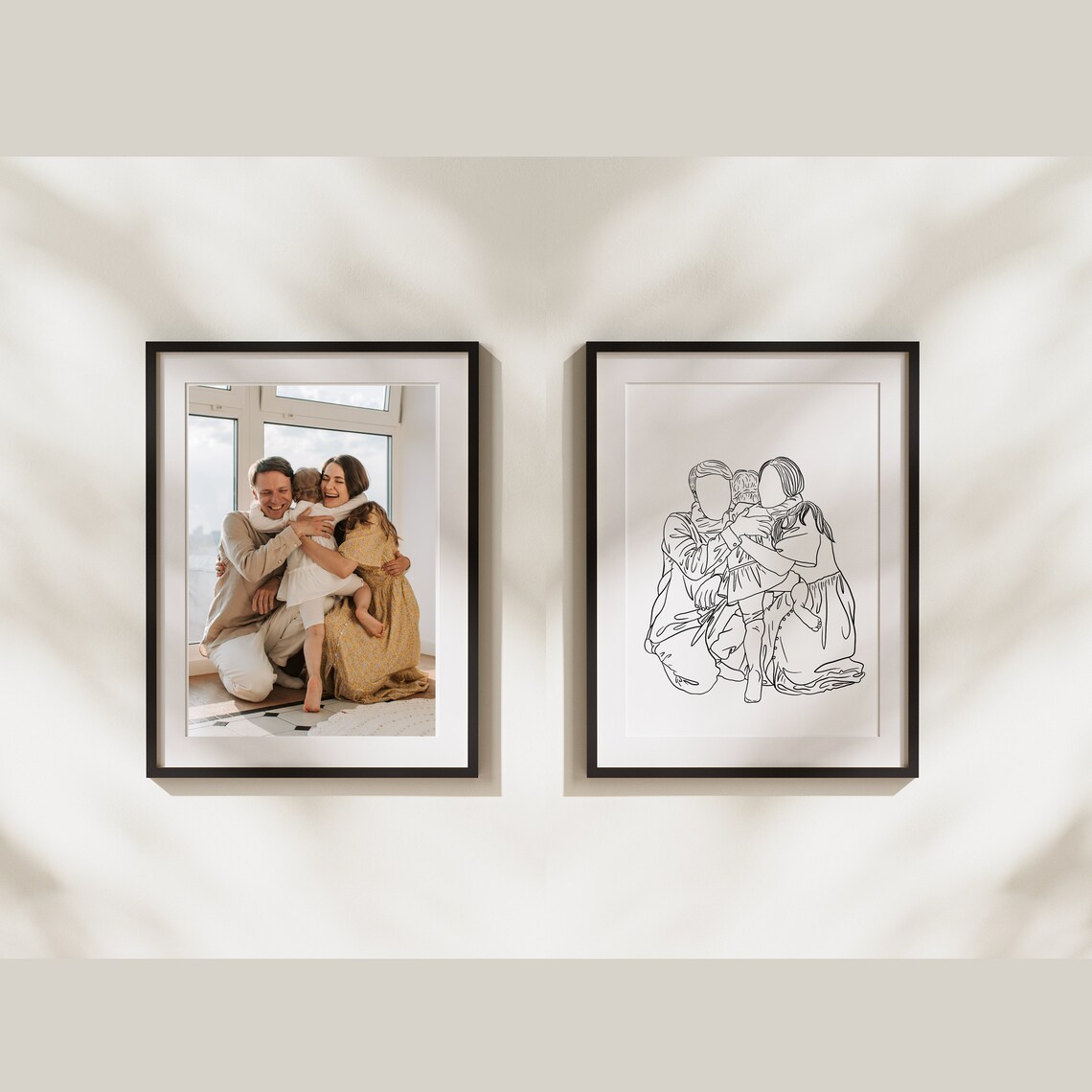 Custom Couple Line Art Personalized Portrait Gift - Image 4