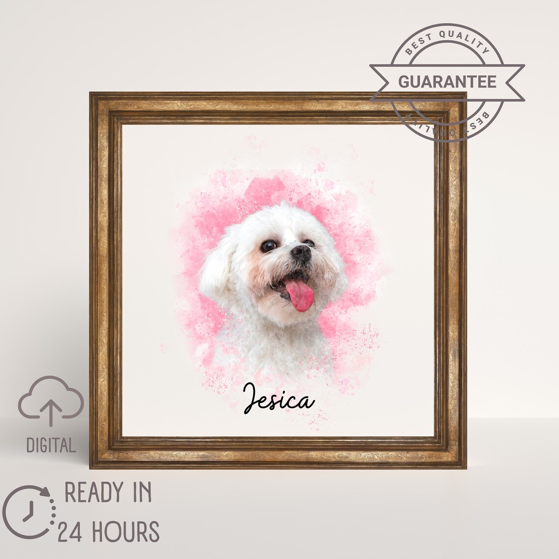 Custom Pet Portraits, Personalized Dog Portraits