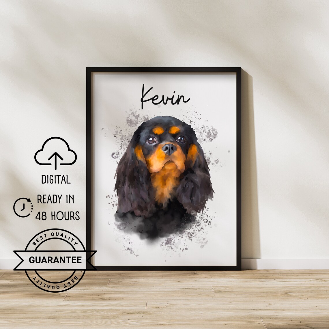 Watercolor Pet Portrait From Photo, Dog Painting