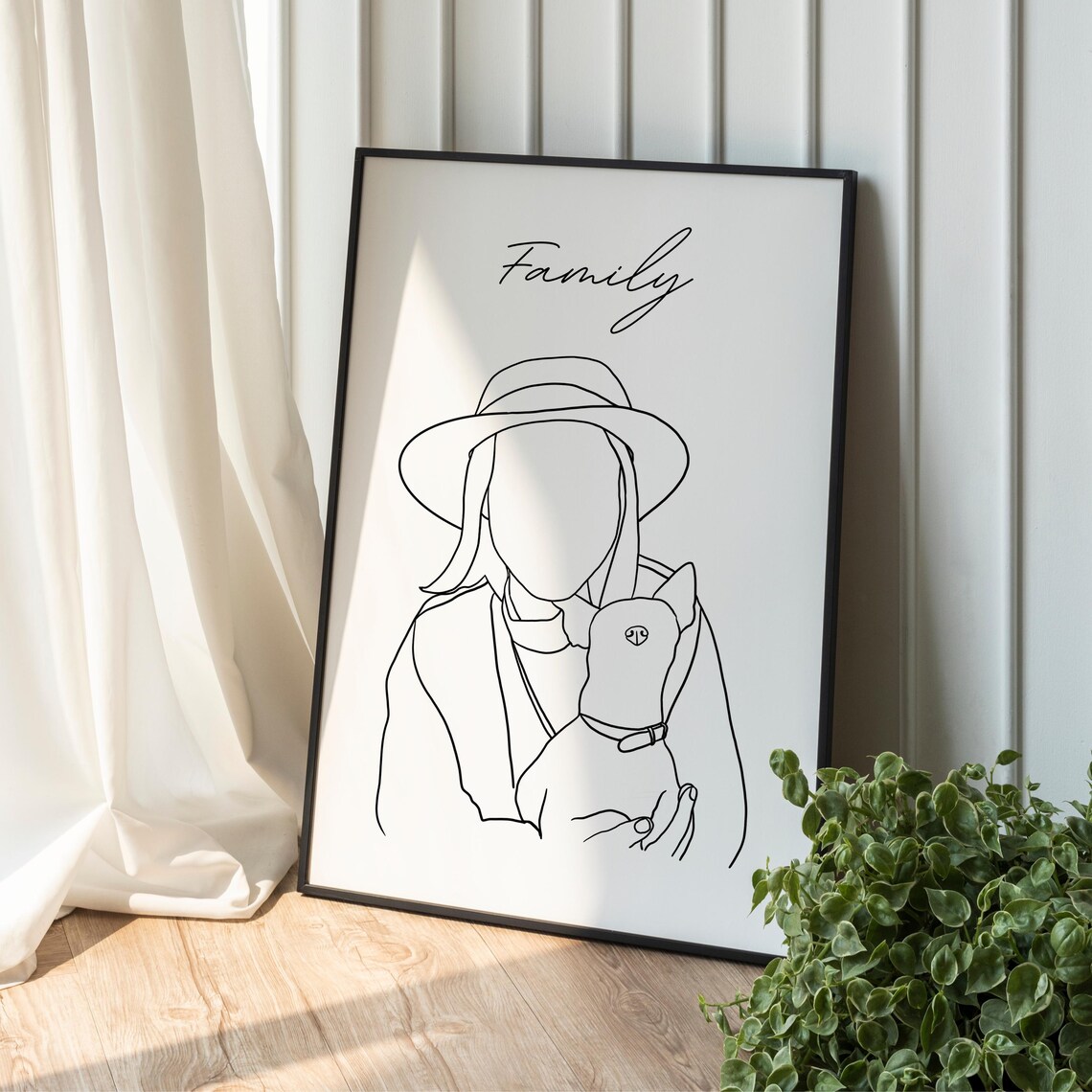 Custom Line Drawing Family Portrait Illustration - Image 4