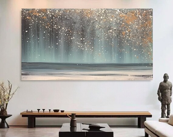 Abstract Boho Landscape Living Room Wall Art Print
