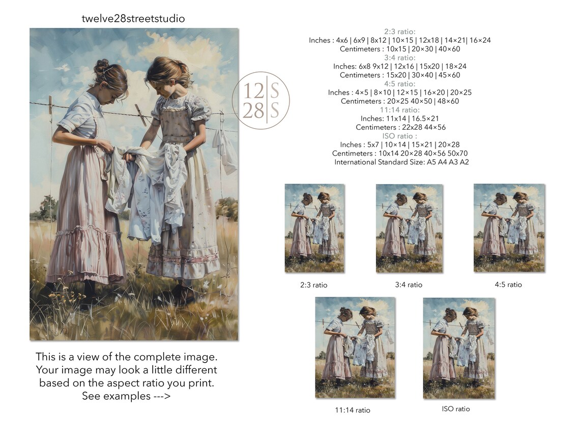 Vintage Farmhouse Laundry Room Art Print, Laundry Decor - Image 2