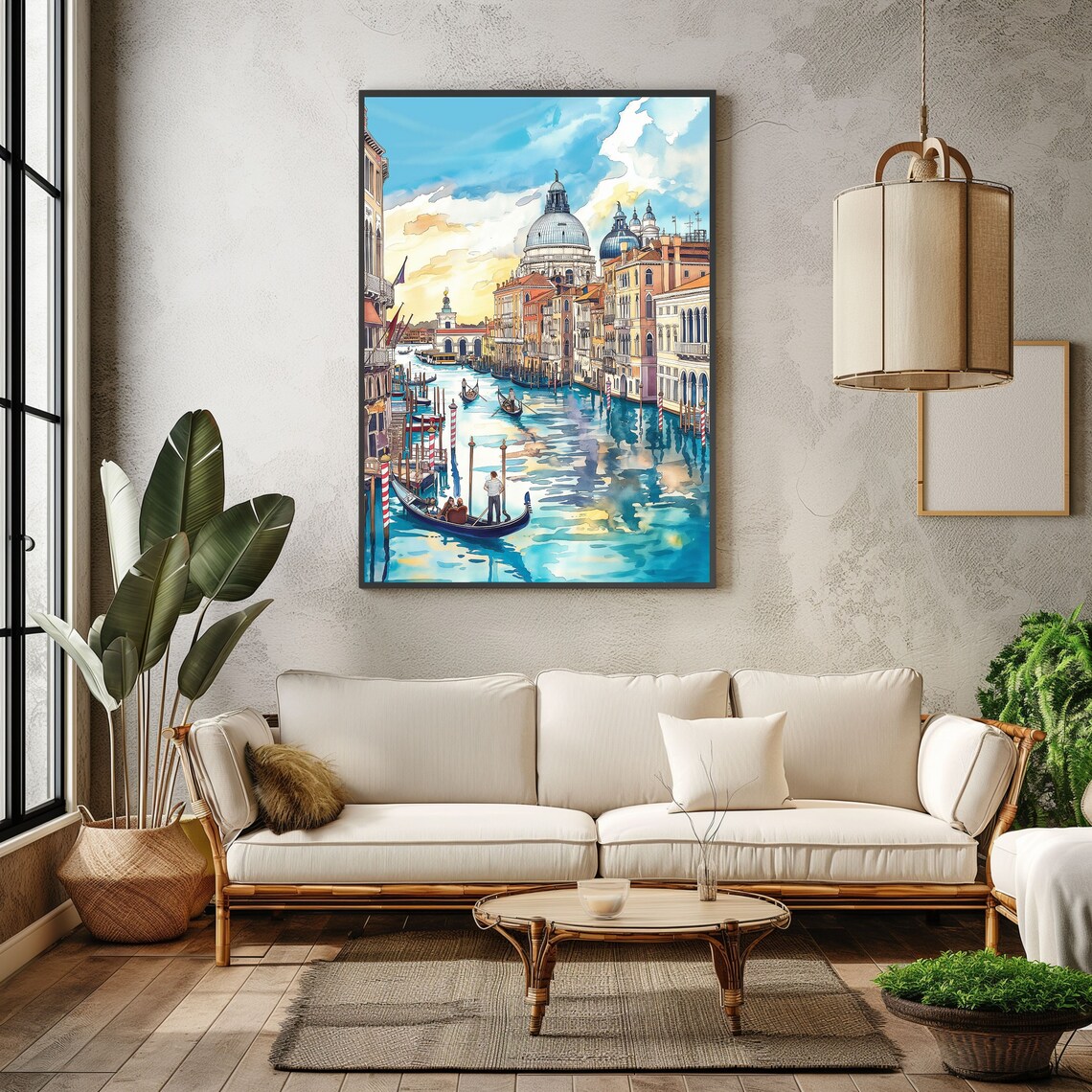 Venice Watercolor Travel Poster, Italy Europe - Image 3