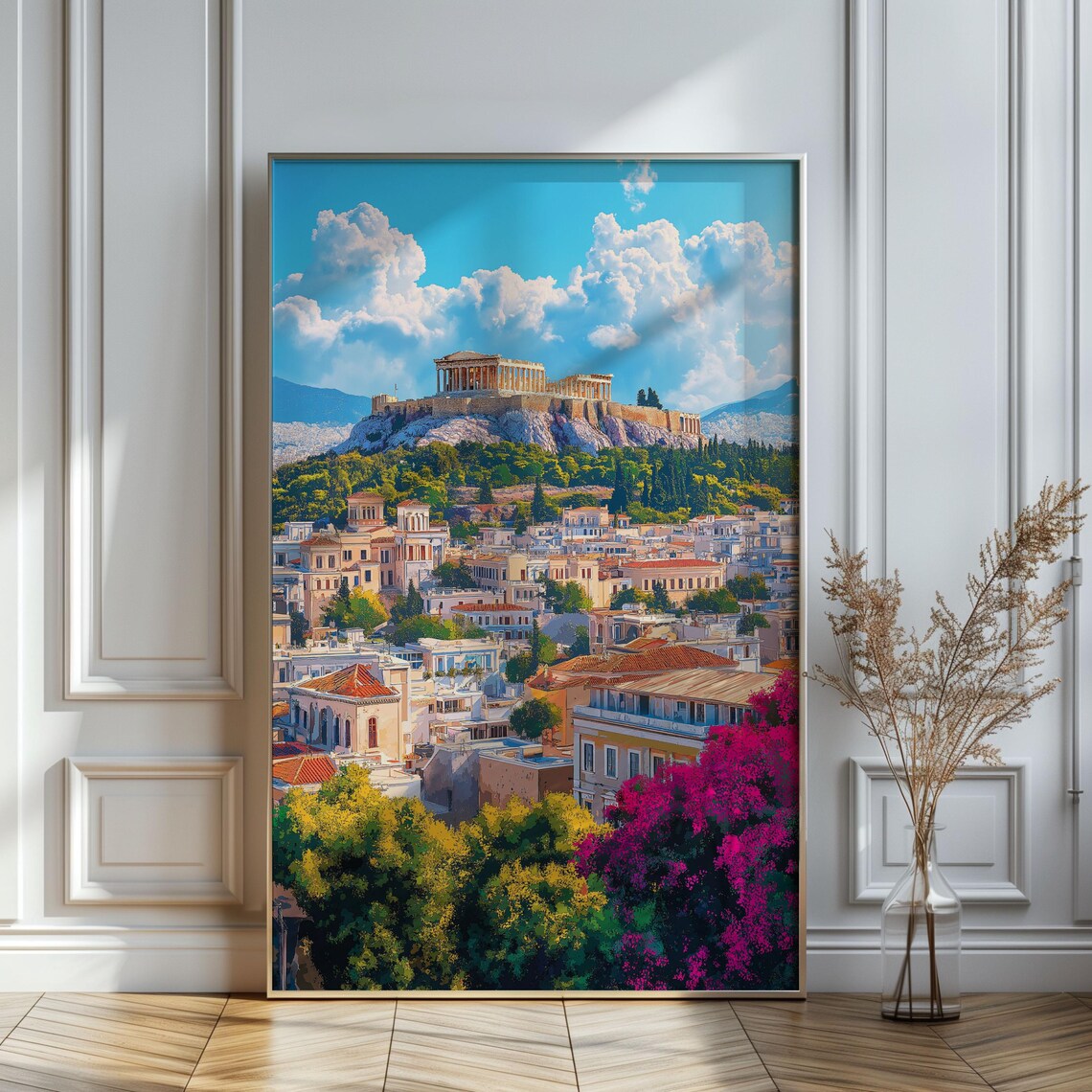 Watercolor Athens Travel Poster, Acropolis of Athens - Image 3